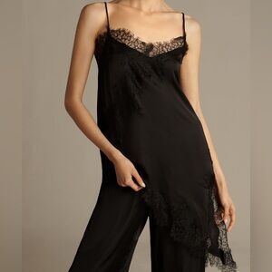 Anthropologie Black Lace Mini Dress